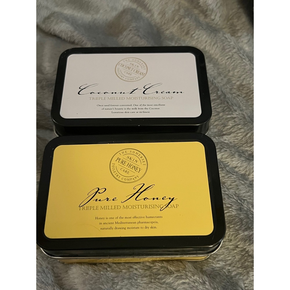 Somerset Toiletry‎ Soap Set Coconut Cream & Pure Honey Triple Milled 2 x 10.5oz